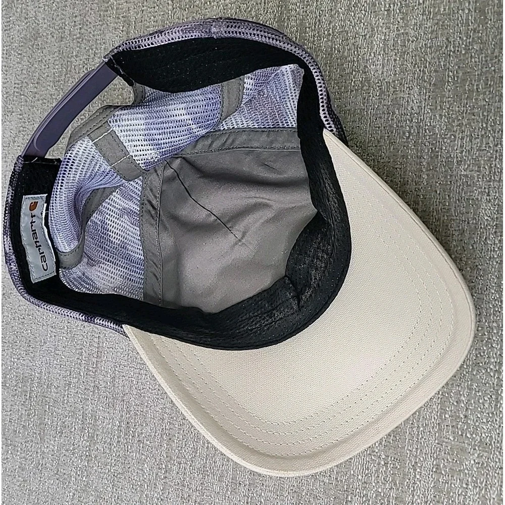 Carhartt Patch‎ Purple Camo Mesh Hat Cap Women's SnapBack Adjustable Logo